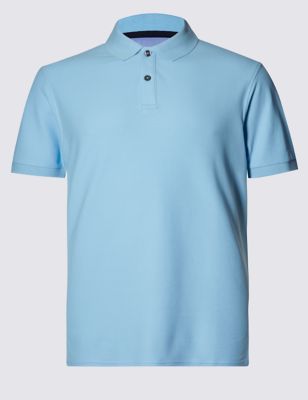 Tailored Fit Pure Cotton Polo Shirt with StayNEW&trade;